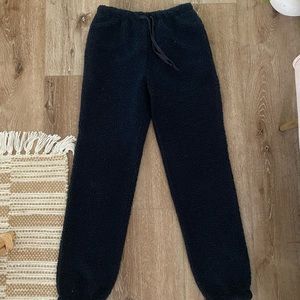 Navy Sherpa Sweats